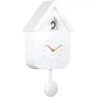 Karlsson Horloge murale Solo Color Cuckoo - Blanc - 6x21,5x41cm - Horloge murale moderne