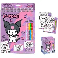 Kuromi Coloring Set With Colored Pencils Rose
