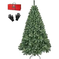 PristinePine , sapin de Noël complet, 180 cm - Sapin de Noël artificiel robuste, comprenant un sac de rangement et des gants - 980 branches