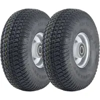 Parnells 11x4.00-4 Tondeuse à gazon Pneus et jante acier P332 20mm Roulements 145kgs (Lot de 2)