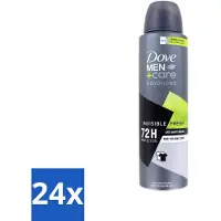 Dove Men+Care Déodorant Spray - Fraîcheur invisible - 150 ml - Pack avantage - 24 pièces