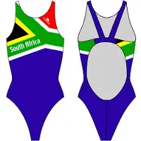 Turbo South Africa Pro Resist Swimsuit Bleu 2XL Femme