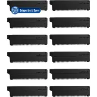 Bakblade Back Razor Set - 12 lames de rechange pour rasoir du dos - 9.5 x 3 cm - Noir