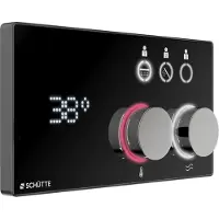 Schutte AQUADOT Système de douche numérique, chrome/noir mat, avec Smart Control