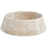 vidaXL Collier de sapin de Noël Blanc 90 x 90 x 28 cm Jacinthe d'eau