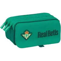 Real Betis Balompié Dreifaches Mehrzweck-Etui grün 21,5 x 10 x 8 cm