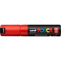 Uni-Ball Posca Marqueur pointe large biseautée Rouge