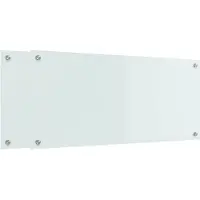 vidaXL : Dosseret de cuisine, 2 pièces, blanc, 90 x 40 cm, verre trempé