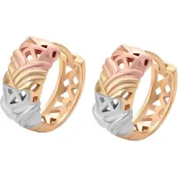 NAEMI Boucles d'oreilles or / or rose / gris clair