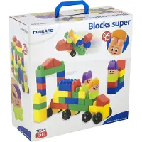 Miniland Super Blocks Construction Game 64 Units Multicolore Enfants