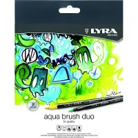 Lyra Aqua Brush Duo Marker Box Of 24 Colors Multicolore Enfants