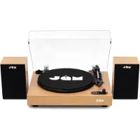 JAM Platine vinyle Bois avec paire d'enceintes
