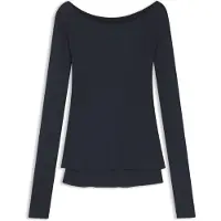 BOSS Haut en jersey double épaisseur et jersey transparent
