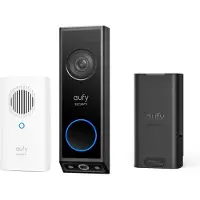 Eufy E340 Sonnette vidéo sans fil 2K avec carillon + batterie supplémentaire - Offre groupée à prix (Sans fil, WiFi)