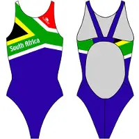 Turbo South Africa Pro Resist Swimsuit Bleu XL Femme