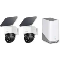 Eufy SoloCam S340 pack de 2 + HomeBase 3 (2880 x 1620 Pixels), Caméra réseau, Blanc, Noir