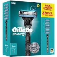 Gillette Rasoir Mach 3 avec 6 lames de rechange