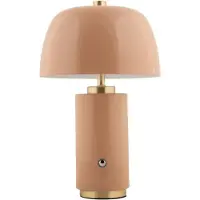 Leitmotiv - Lampe de table Freya Led - Marron - Ø18cm Lampe de table - Lampe de chevet, salon, chambre à coucher