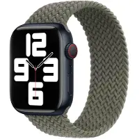 Apple Solo Strap tressé pour l'Watch | 44/45/46/49 mm - Taille 2 - Olive