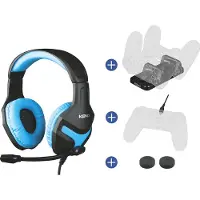 Kit Gamer Pack PS4 Chargeur Casque Caches pour manettes analogiques / manettes