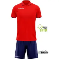 Givova Street Short Sleeve Set Blanc,Bleu XL Homme