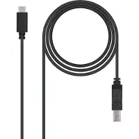 Nanocable 10.01.2201 Câble 2.0 Usb-c vers Usb-b 1 M Noir Noir One Size