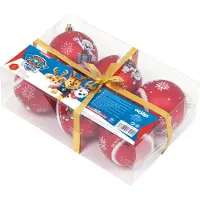Arditex PW14024 Paquet de 6 boules Arbre de Noël 8 cm de diamètre. de la Patrouille Canine de Nickelodeon