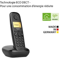 Gigaset Téléphone fixe sans fil A270 Noir