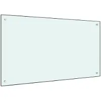 vidaXL Dos de cuisine blanc 100 x 60 cm verre trempé