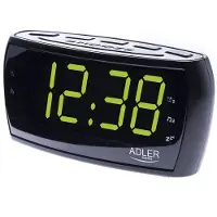 Adler AD 1121 Horloge radio analogique et numérique Noir