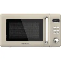 Cecotec Four à micro-ondes 20 litres avec grill, technologie ProClean, modèle 5110, design rétro, couleur beige