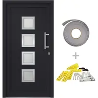vidaXL Porte d'entrée anthracite 98x190 cm