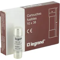 Legrand Cartouche industrielle cylindrique sans voyant - 500 V coupure 100000 A - Intensité 4 A