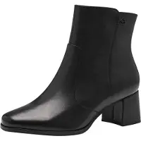 Tamaris Comfort : Bottines pour femmes, fermeture éclair, couleur noire, style décontracté