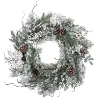 House of Seasons Maison des Saisons Couronne de Noël rustique - Ø50 cm - Vert