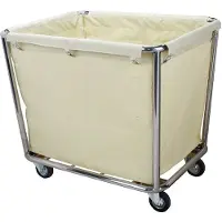 Saro Chariot porte-sacs à linge | acier inoxydable | 90x65x(h)85 cm