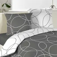 Douceur d'intérieur Parure de lit - - Elton - Microfibre - 240x220cm - Gris