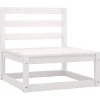 vidaXL Ensemble de salon de jardin 3 pièces avec coussins pin blanc massif