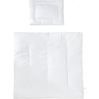 Roba Literie Matelassée, Set De Berceau Pour Toute L'année, Blanc, Duvet 80 X 80 Cm Et Oreiller 40 X 35 Cm