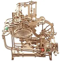 Ugears Marble Run Stepped Hoist Wooden Mechanical Model Construction Game Doré Enfants