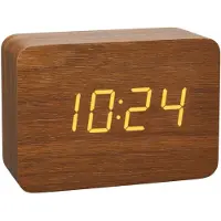 TFA-Dostmann TFA CLOCCO - Réveil - rectangulaire - électronique - bureau - marron