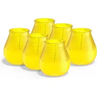 Bolsius Lot De 6 Bougies D'extérieur, Citronelle, Jaune, 9,4Cm