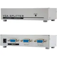 Nanocable 10.25.0002 - Duplicateur SVGA pour 2 moniteurs avec alimentation, argenté