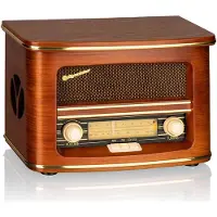 Roadstar HRA1500 UEMP Vintage Houten Hifi System - Radio FM, lecteur de CD et USB (AM, FM, Bluetooth), Radio, Marron