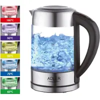 Adler Bouilloire en verre rétro-éclairé 1.7L AD 1247
