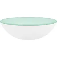 vidaXL Lavabo Verre trempé 42x14 cm Blanc