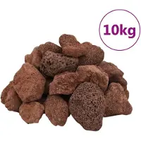 vidaXL Roches volcaniques 10 kg rouge 5-8 cm