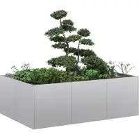 vidaXL Jardinière 120x80x40 cm acier galvanisé