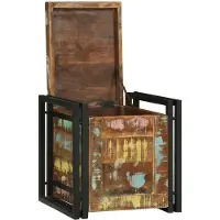vidaXL Boîte de rangement avec stockage 40 x 40 x 40 cm bois massif acacia