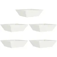 vidaXL Cache-pot de jardin 5 pcs Blanc 50 x 50 x 15 cm